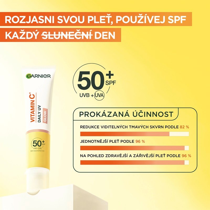 Skin Naturals Vitamin C denní rozjasňující UV fluid SPF 50+ glow - 7